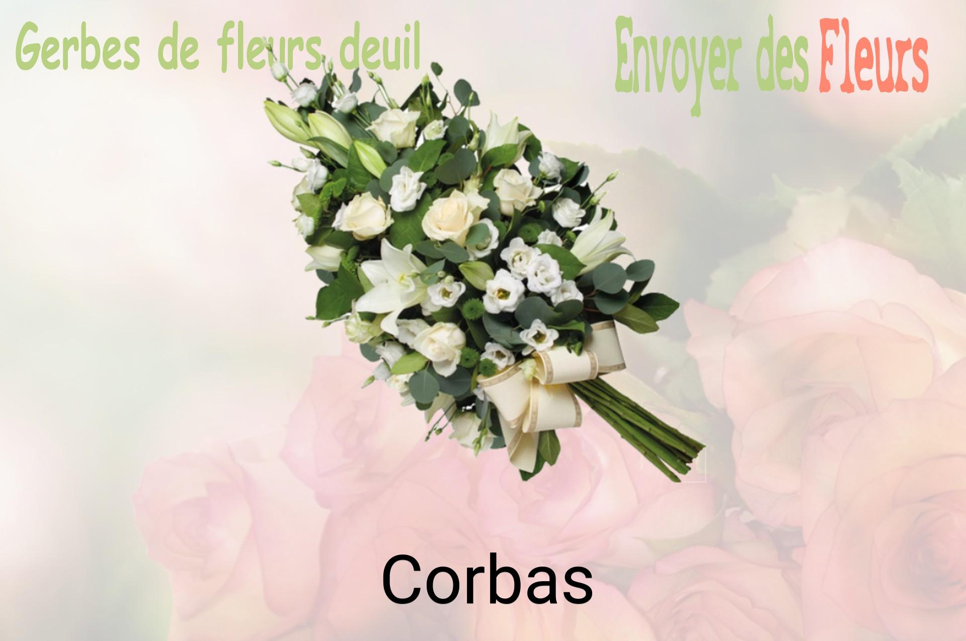 Gerbe de fleurs de deuil livrée à Corbas